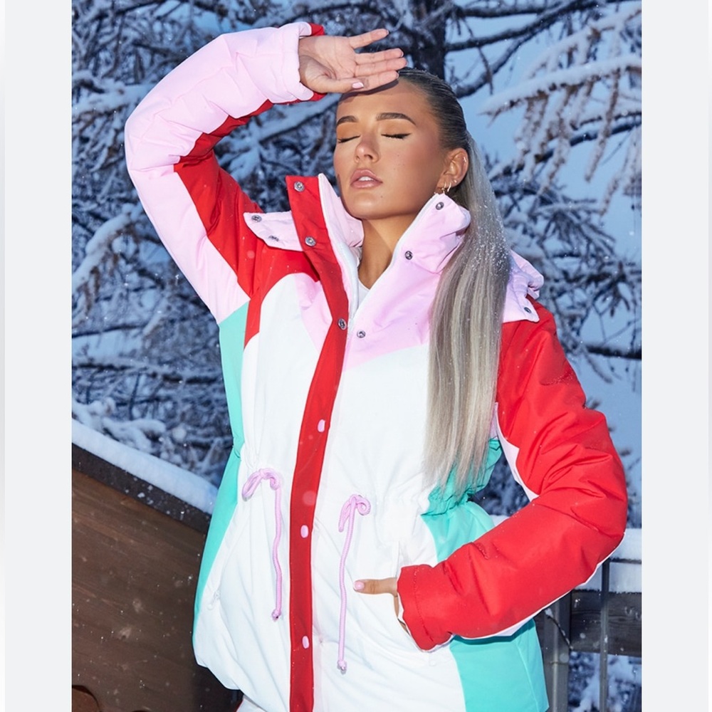 Pretty Little Thing Color Block Ski Coat